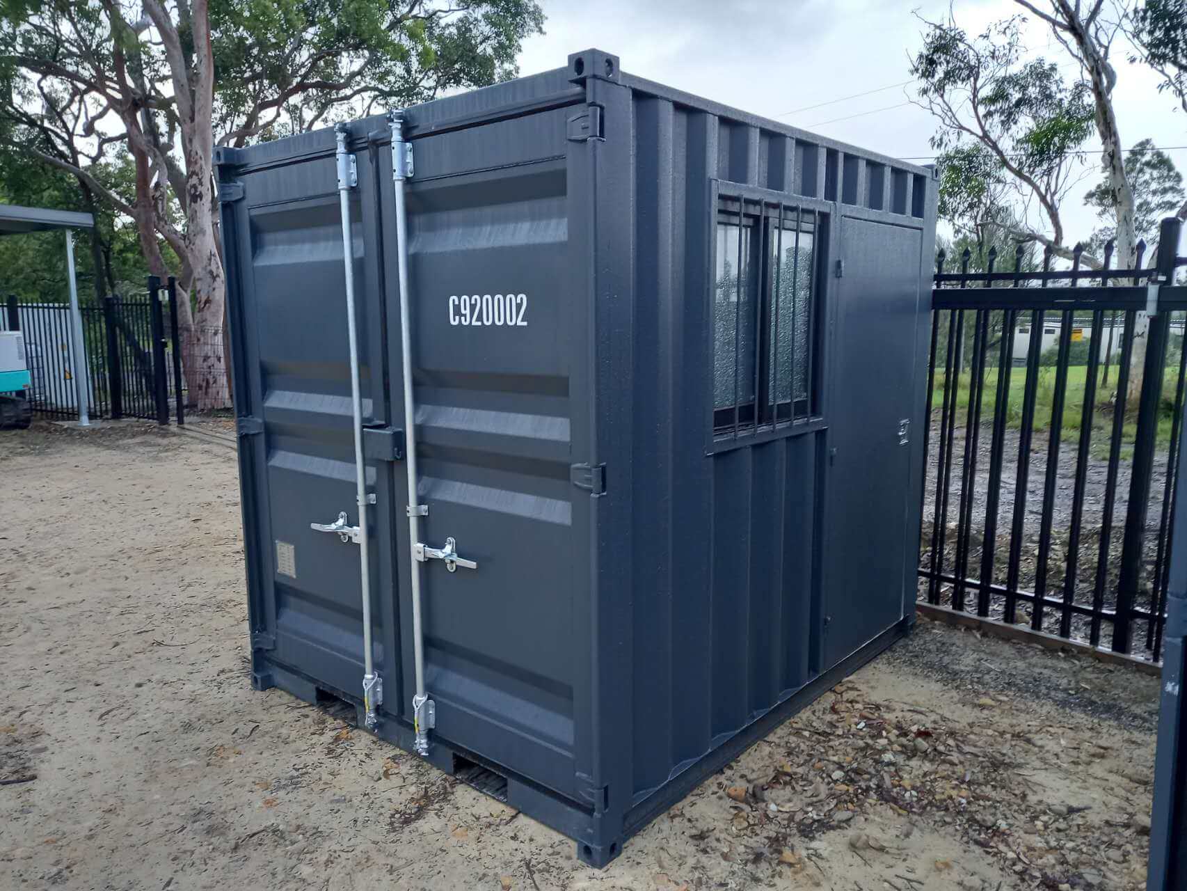 9ft Mini Container with Door + Window